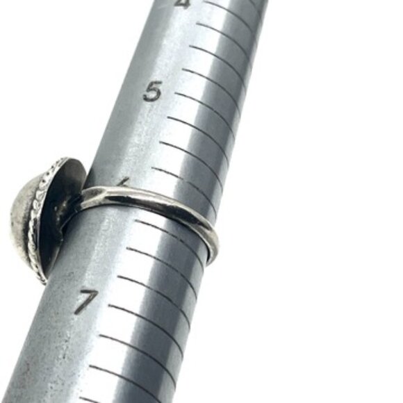 VINTAGE MEXICAN STERLING SILVER DOME RING TAXCO STYLE ROPE BORDER SZ 6 - Picture 15 of 16